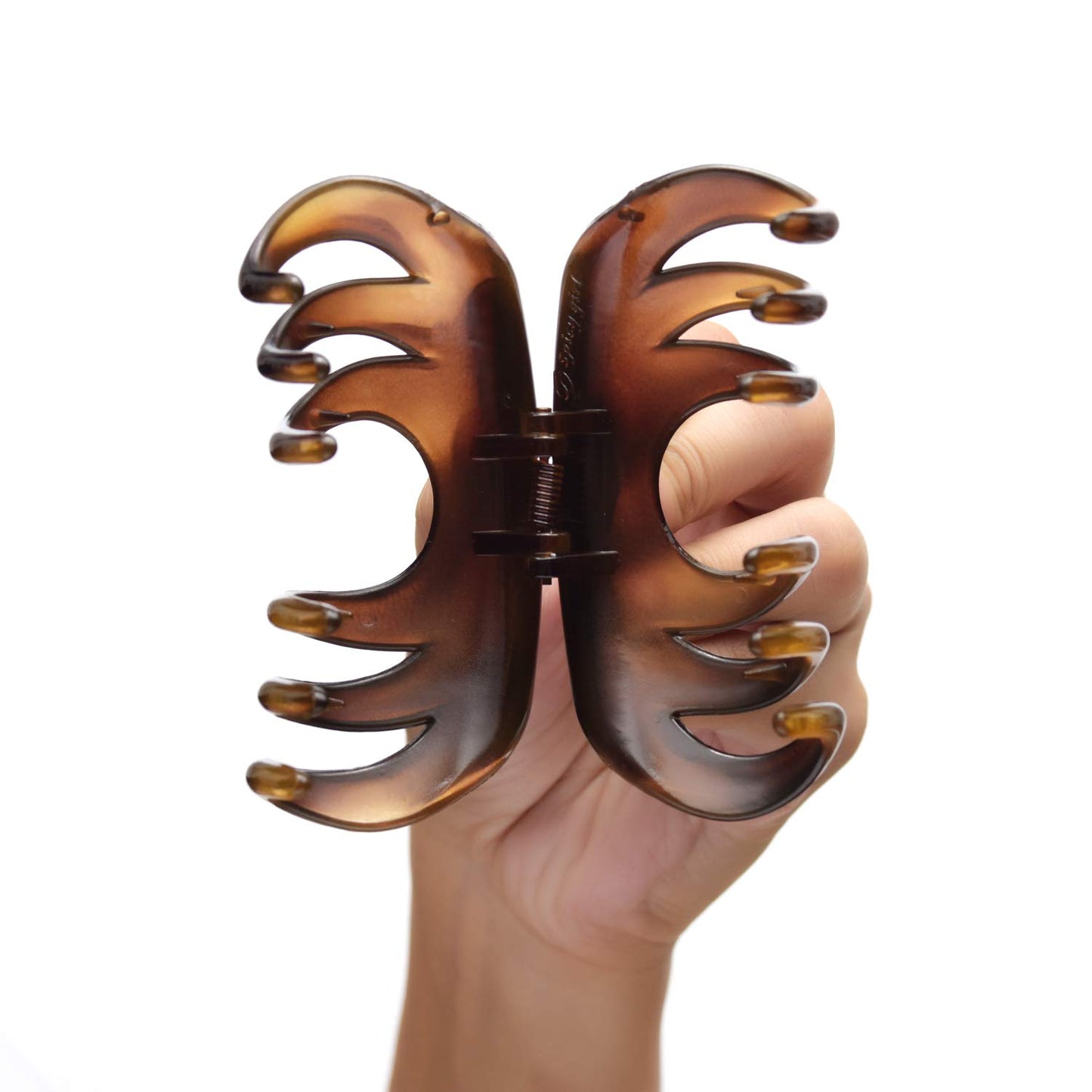 Youxuan Hair Claw for Women, 4 Inch Pretty Hair Clip, Hair Grip for Thick Hair, Coffee and Niagara blue