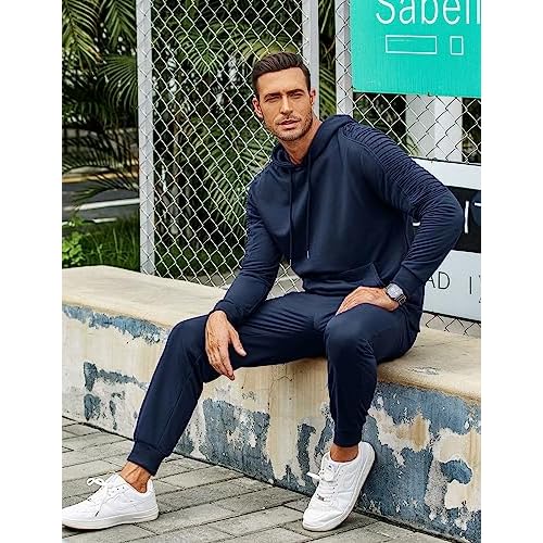 COOFANDY Men's Tracksuit 2 Piece Hoodie Sweatsuit Sets Casual Jogging Athletic Suits