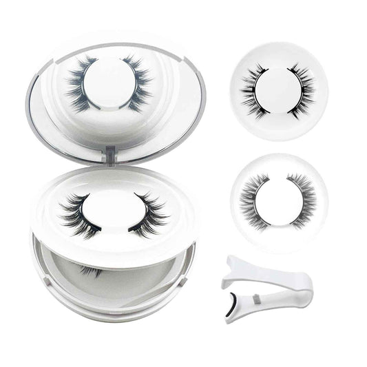 Huunyfit Magnetic Lashes, Magnetic Eyelashes with Applicator, Magnetic Eyelashes Natural Look,Reusable Magnet Lashes No Glue Needed Soft Lashes Kit for Women(Natural+Fuller)