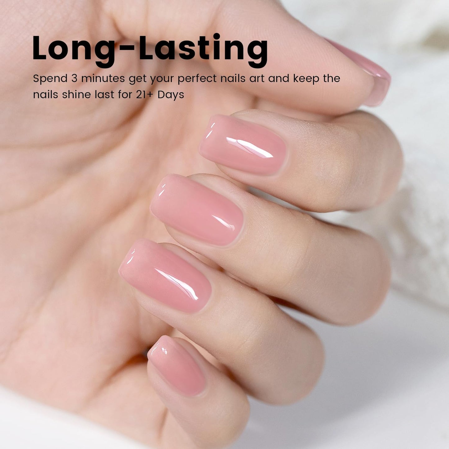 RARJSM Rubber Base Coat Gel Polish Nude Rose Pink Skin Tone Rubber Base Gel for Nails Natural Nude Color French Manicure Extend Gel Soak Off Curing Requires Single Bottle 15ml Salon Home DIY Use