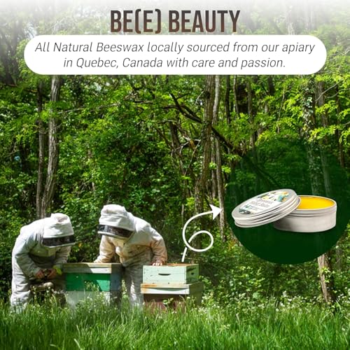Beeswax balm - Lavender lip balm and hand salve skin moisturizer. Soothing Aromatherapy, Dry Skin Relief (1oz)
