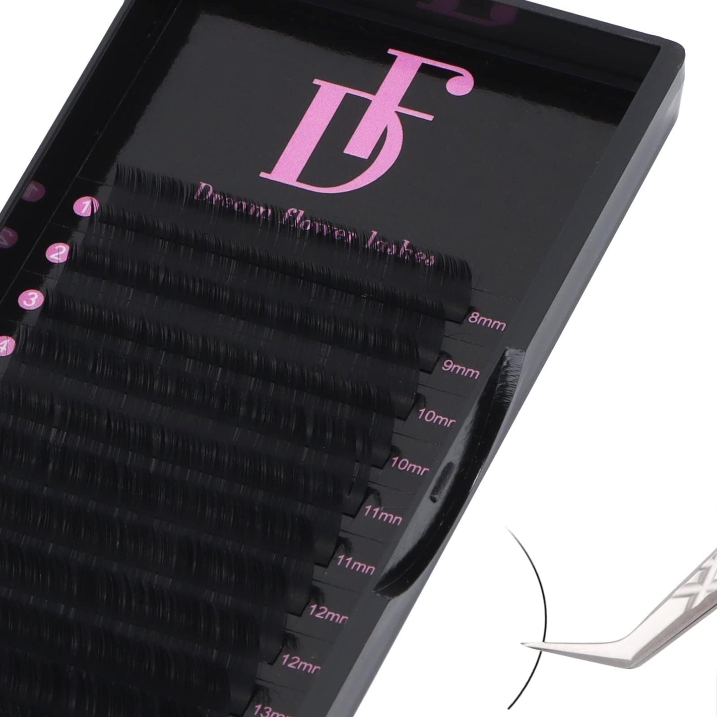 DF Cashmere Lash Extensions Volume Lashes Extension 0.2 CC Curl Mix8-15mm Individual lash Extensions Classic Lash Extensions Soft Matte Black Single Eyelashes Professional Salon Use