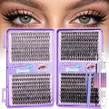DIY Lash Clusters Kit 640pcs - 30D 60D Fluffy Wispy Lashes 9-16mm