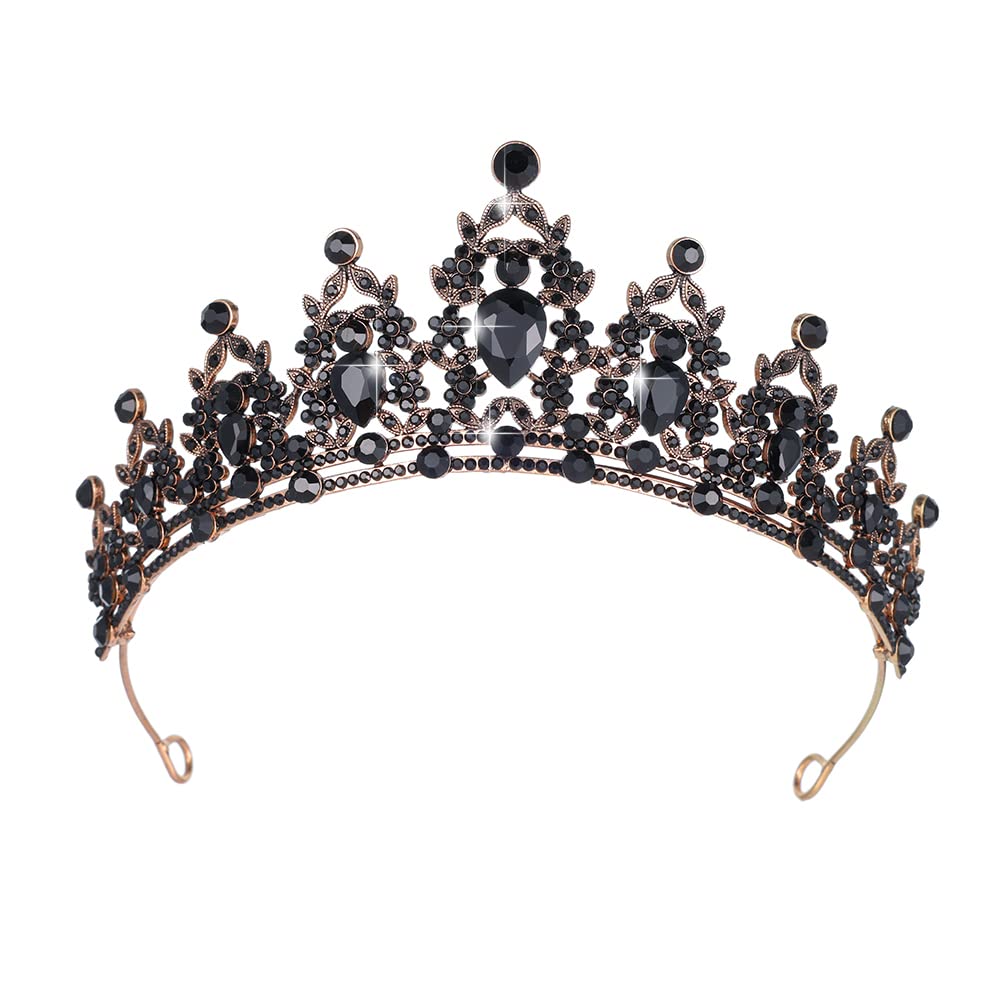 Kamirola - Queen Crown and Tiara Princess Crown for Women and Girls （01） (Gold Blue)