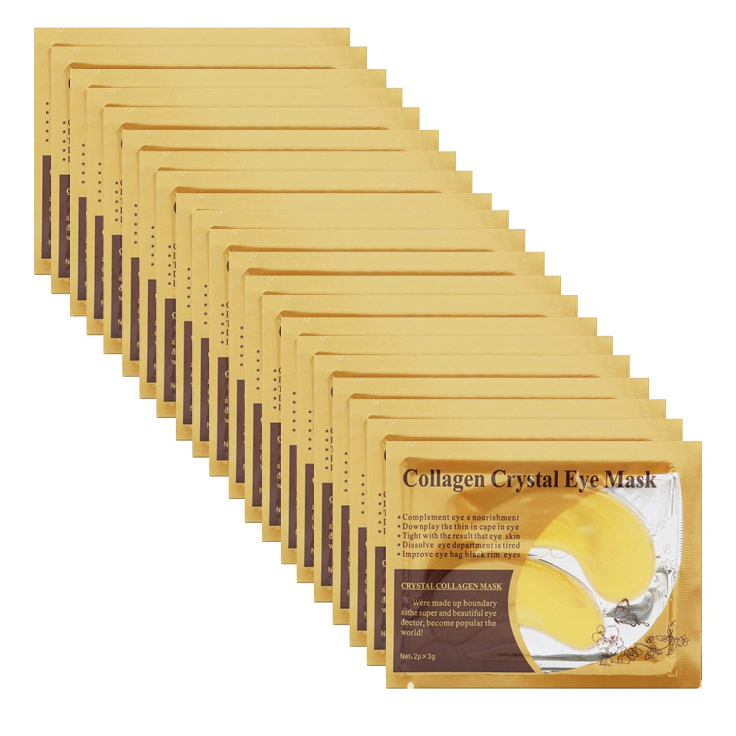 Nielies 30 Pairs 24K Collagen Eye Pads, Eye Patches for Anti- Aging, Dark Circles and Puffiness, Hydrating,Remove Blackheads, Reducing Wrinkles for Women Men -Gold (30 Pairs Gold)