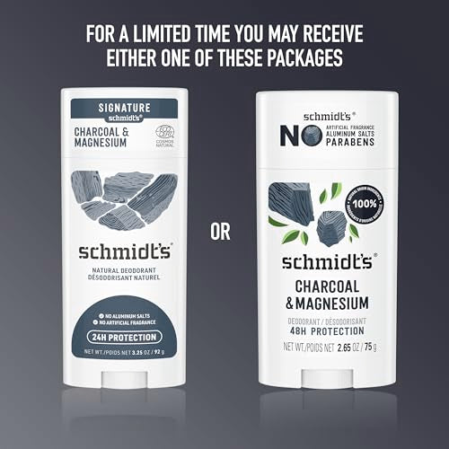 Schmidt's Charcoal & Magnesium Aluminum-Free Deodorant, 48-Hour