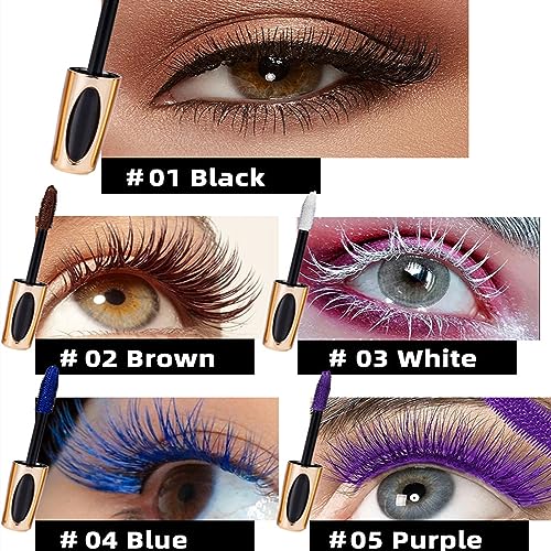5D Silk Fiber Mascara White Waterproof Voluminous Lash