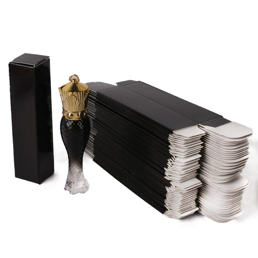 COSIDEA 50 PCS Empty Black Lip Gloss Boxes W27 xW27 xH115mm /1.06 * 1.06 * 4.53 inch, Cosmetic Perfume/Mascara Box Packaging for Small Business Wholesale, small Kraft Paper Box