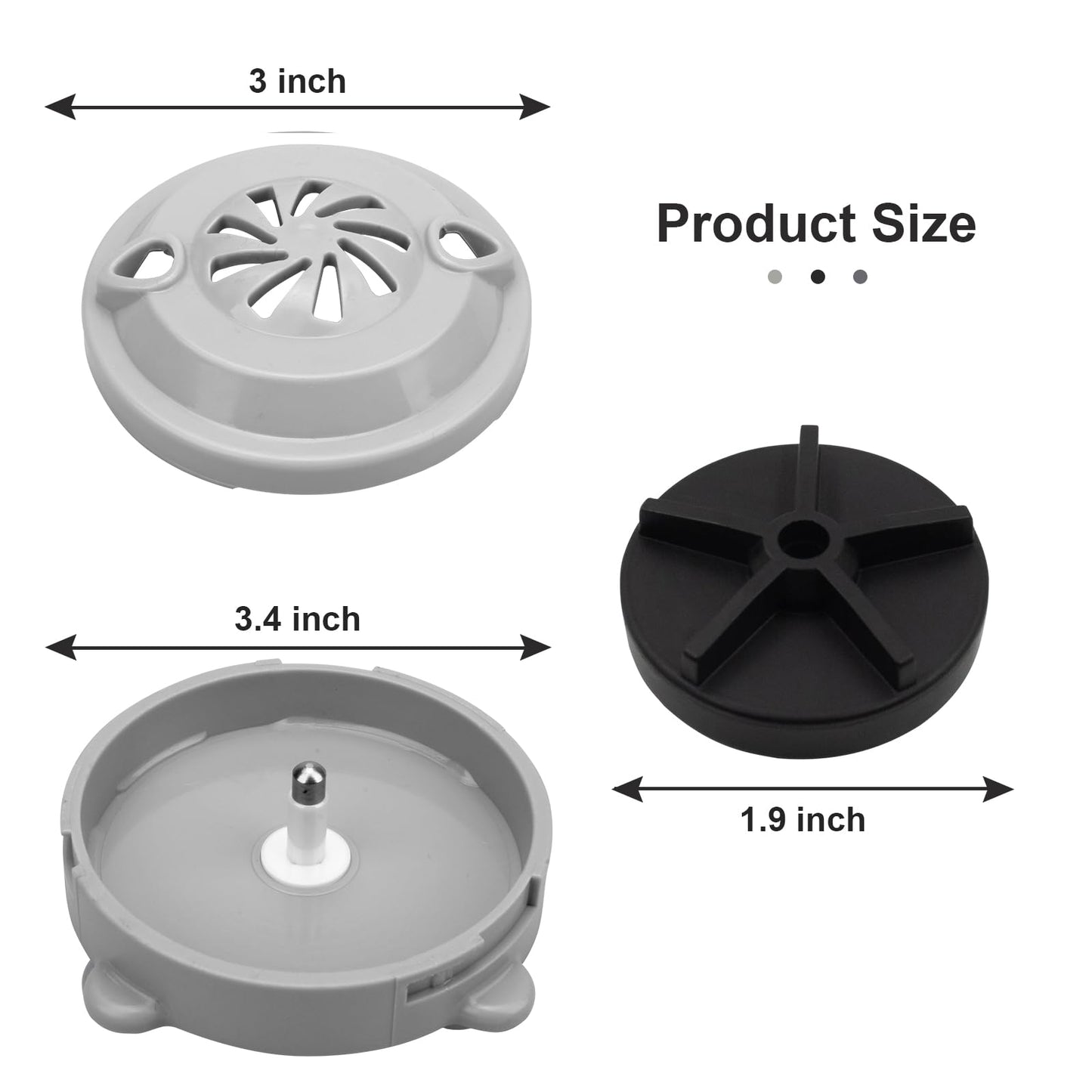 BF-004 Pipeless Magnetic Jet Head Motor for Pedicure Spa Chair Part,Universal Pedicure Jet Replacement for LURACO Magnetic Jet Includes Propeller and Cap