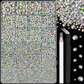25000 Pcs AB Resin Rhinestones with Tweezers for Crafting