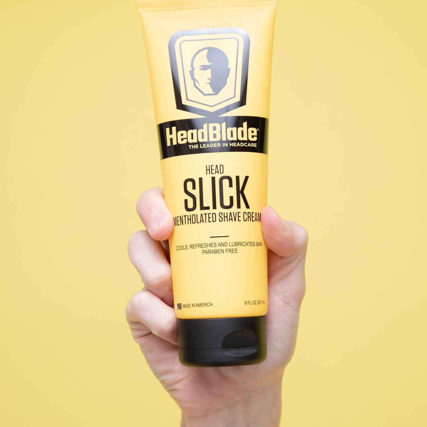 HeadBlade HeadSlick Shave Cream 8 oz for Smooth Headshaving for Bald Men, Helps with Irritation, Redness, & Razor Burn