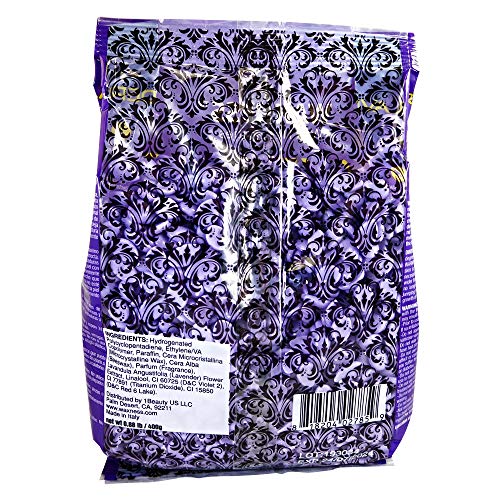 Waxness Lavender Face Hard Wax 0.8 lb (400 g) ? Creamy Stripless Hard Wax for Sensitive Skin, Face, Bikini, Synthetic Resin Formula, Gentle Hair Removal ? Made in Italy
