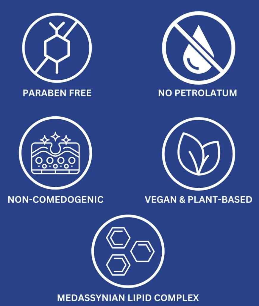 Trilipiderm All-Body Moisture Retention Crème – 2-PACK – Plant-Based All-Day Lightweight Hydration for Body and Face, Meadowfoam, Lipid Replacement, Travel-Size TSA-Approved 3 Ounce Tubes