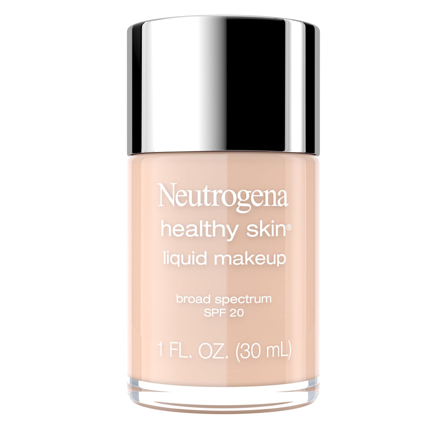 Neutrogena Healthy Skin Liquid Makeup Foundation, Broad Spectrum SPF 20 Sunscreen, Lightweight & Flawless Coverage Foundation with Antioxidant Vitamin E & Feverfew, Natural Tan, 1 fl. oz