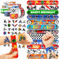 72 Pc Dirt Bike Party Favors - Tattoos & Slap Bracelets