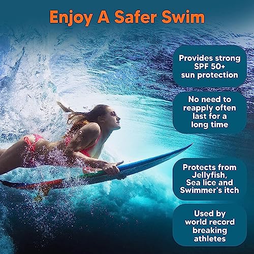 Safe Sea Zinc Oxide Sunscreen SPF50 | Clear Mineral Face Sunscreen Without White Cast | Anti-Jellyfish Sting Protective Lotion | Coral Reef Safe | Travel Size - 2Oz (60ml), Pack of 3