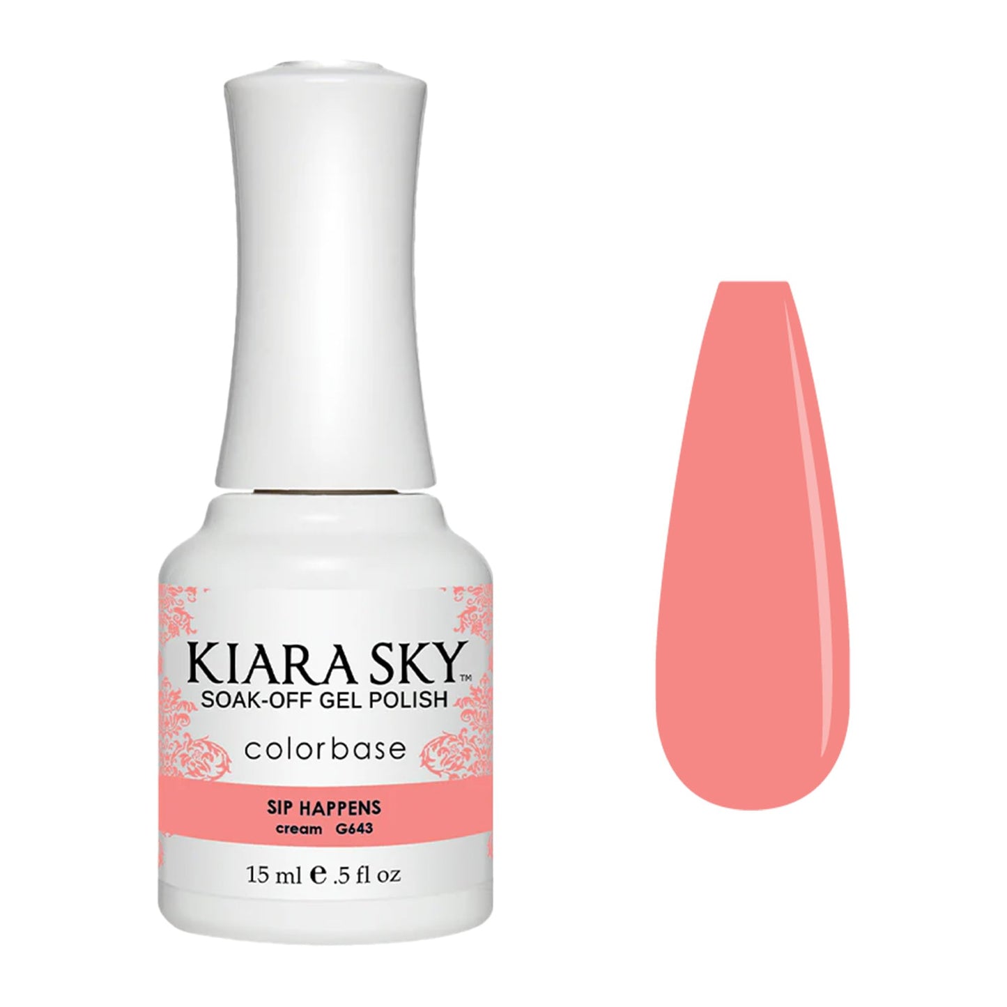 Kiara Sky Soak Off Gel Nail Polish 0.5 fl oz, SIP HAPPENS (G643)