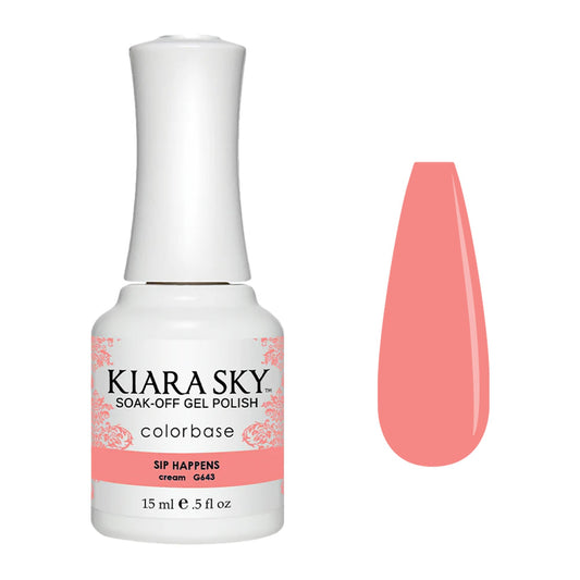 Kiara Sky Soak Off Gel Nail Polish 0.5 fl oz, SIP HAPPENS (G643)