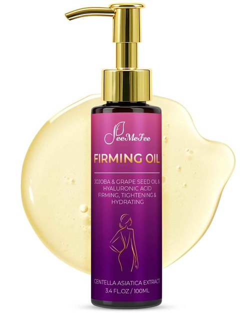 Body Firming Oil, 3.4 FL OZ Body Oil After Shower – With 790,000ppm Tightening Oil(Grape Seed Jojoba Sweet Almond) &10,000ppm Hyaluronic Acid – Fast-Absorbing For Hydrating Full Body, Lavender