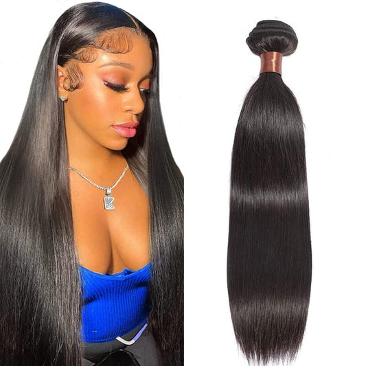 ANGIE QUEEN Virgin Brazilian Hair Straight Hair One bundle 100% Real Human Hair Unprocessed Hair Weave Mix Length 20inch 1pc/lot 100G/Bundle Can be Dyed and Bleached