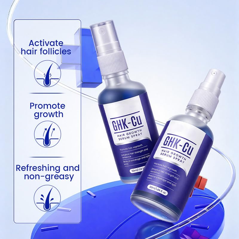 GHK-Cu Copper Peptide Hair Serum for Thinning Hair, 1.69 oz