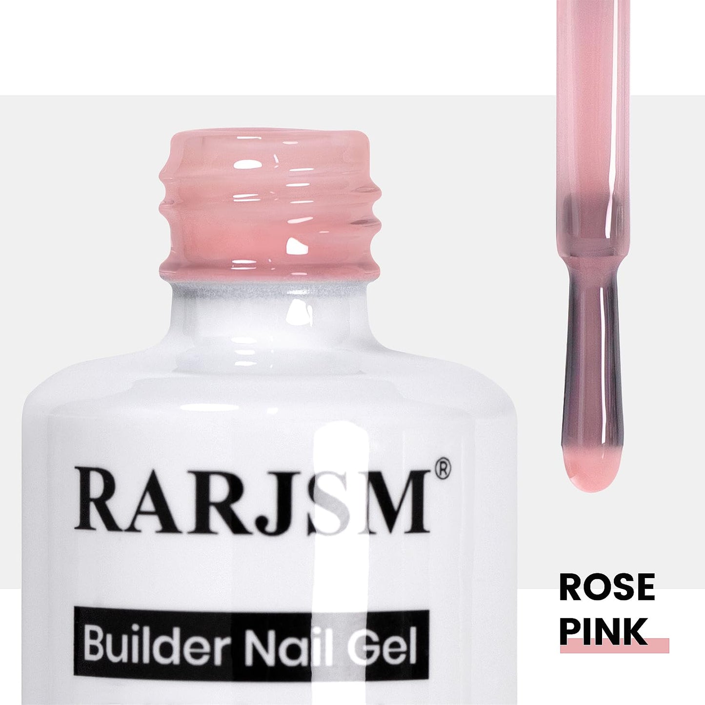 RARJSM Rubber Base Coat Gel Polish Nude Rose Pink Skin Tone Rubber Base Gel for Nails Natural Nude Color French Manicure Extend Gel Soak Off Curing Requires Single Bottle 15ml Salon Home DIY Use