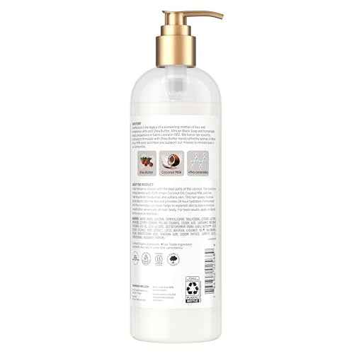 SheaMoisture Daily Hydration Body Lotion with 100% Virgin Coconut Oil, Shea Butter, Coconut Milk and Pro-Ceramides, Quickly Nourish & Soften Skin, 24H Moisturizing 16 oz