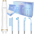 High Frequency Facial Device - TUMAKOU Blue High Frequency Facial Wand - Portable High Frequency Machine with 4 Fusion Neon + Argon Wands