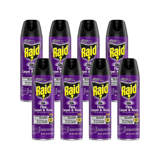 Raid Flea Killer Carpet and Room Spray 16 Ounce (Pack of 8)