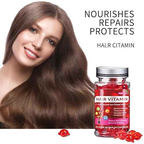 Hair Treatment Vitamin Serum Oil Capsule for Dry Damaged Hair, 2 Boxs, Enriched with Moroccan Macadamia Avocado Oils. (80 Pcs)