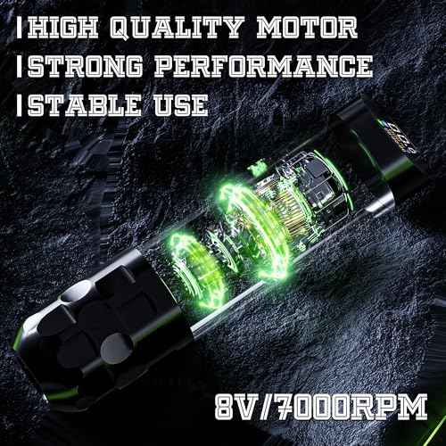 Tattoo Machine Kit OLED tilted screen Direct drive motor 1500mAh battery Fast charge and memory function 20tattoo needles 7colors ink, blue soap transfer gel of complete kit for tattoo artists