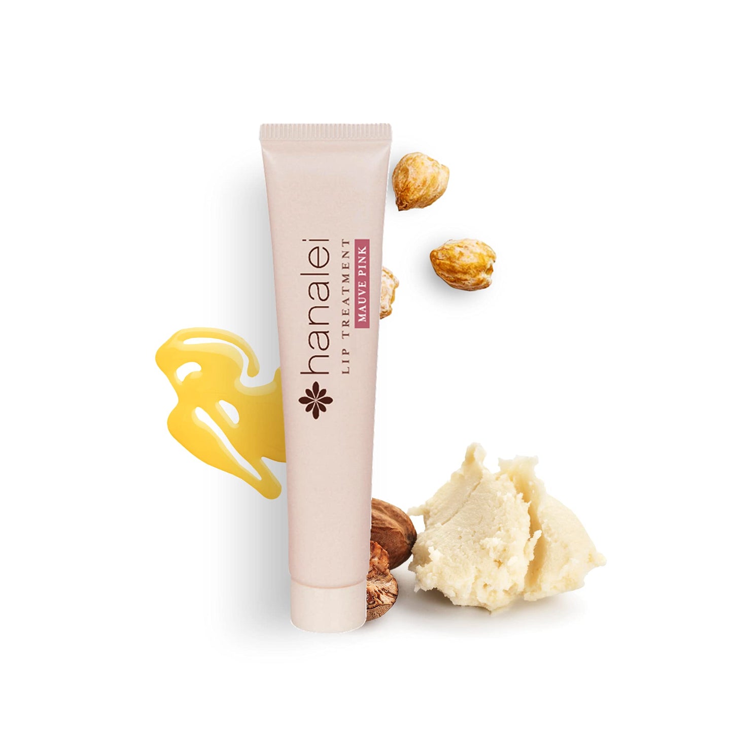 Hanalei Sugar Lip Scrub and Lip Treatment (Mauve Pink) Bundle, Made with Raw Cane Sugar and Real Hawaiian Kukui Nut Oil (Cruelty free, Paraben free)