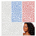 4th of July Face Gems - Red White Blue Rhinestone Stickers