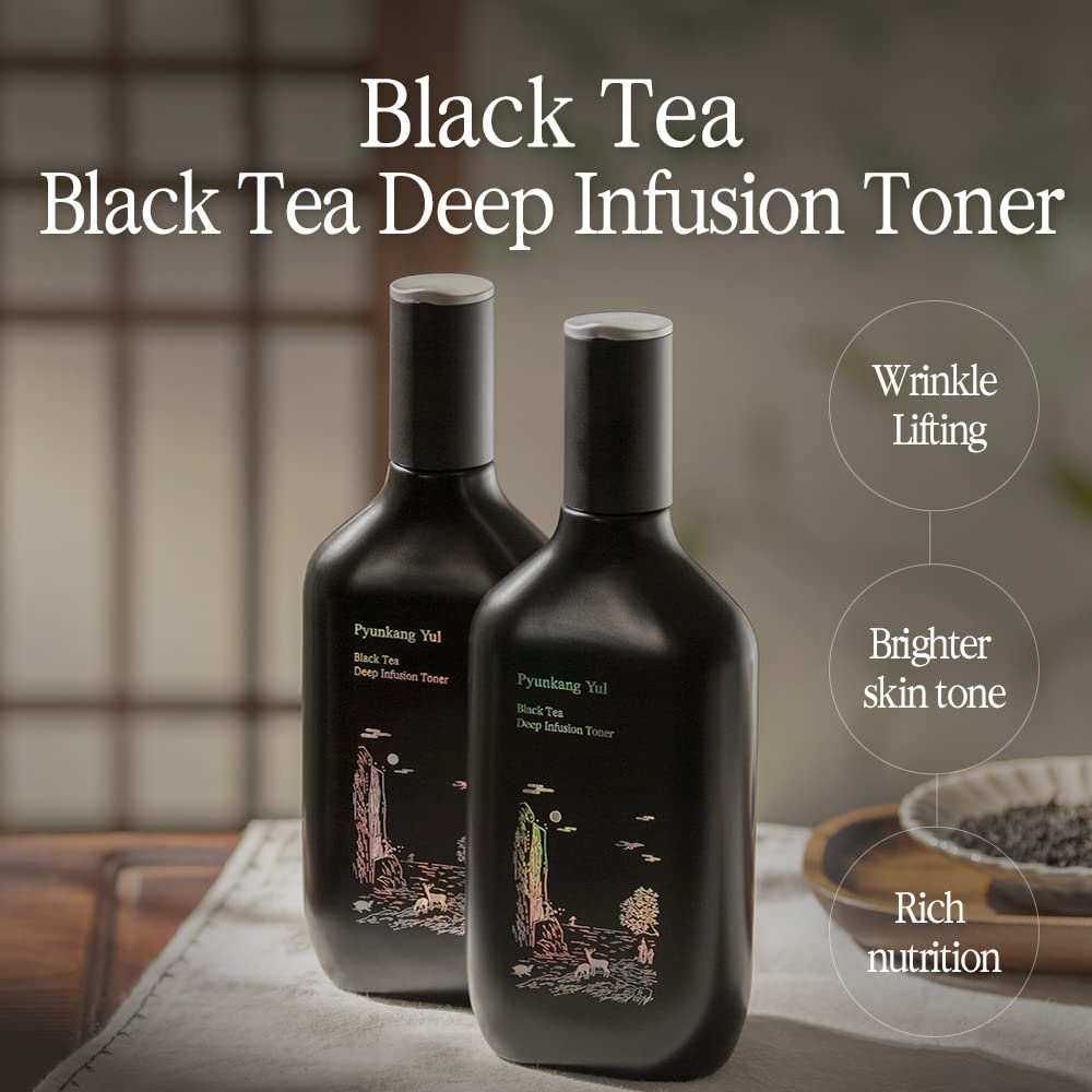 [PKY] Pyunkang Yul Black Tea Deep Infusion Toner for Anti-Aging, Rich Moisture Toner for Fine Line Care & Firmer Facial Skin, Zero-Irritation, Korean Skincare (4.39 Fl. Oz, 130ml)