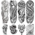8 Sheets Extra Large Tattoo Stickers for Men and Women - 4 Full Arm Temporary Tattoos and 4 Half Arm Shoulder Waterproof Fake Tattoos