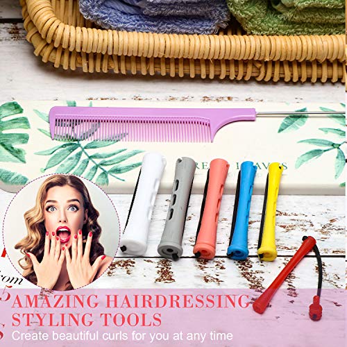 WILLBOND 72 Piece Hair Perm Rods Set with Pintail Comb
