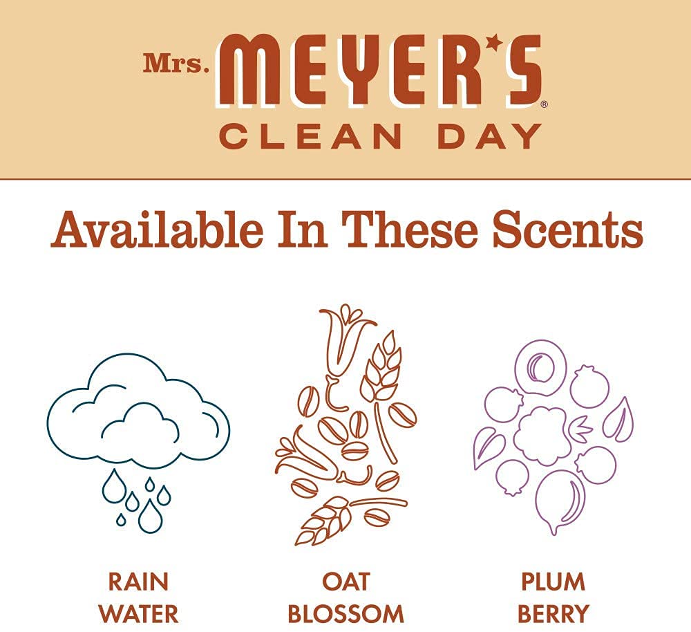 MRS. MEYER'S CLEAN DAY Hand Soap, Made with Essential Oils, Biodegradable Formula, Oat Blossom, 12.5 fl. oz