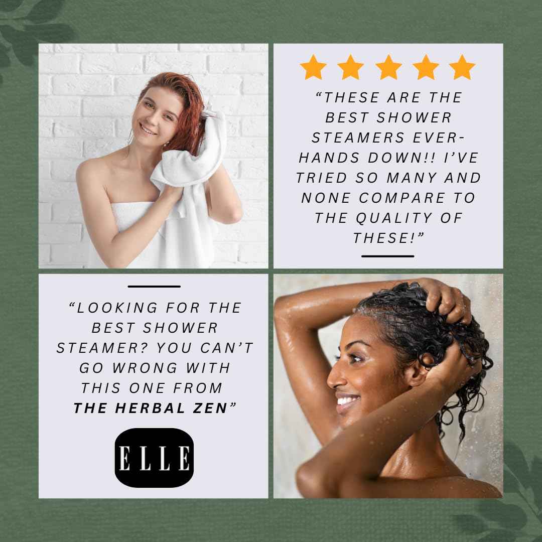 Aromatherapy Shower Steamers with Essential Oils, Made in The USA Shower Bombs, Shower Bomb Aromatherapy, Relaxing Gifts for Women, Spa Day Gifts, Birthday Gifts, Shower Bath Bombs