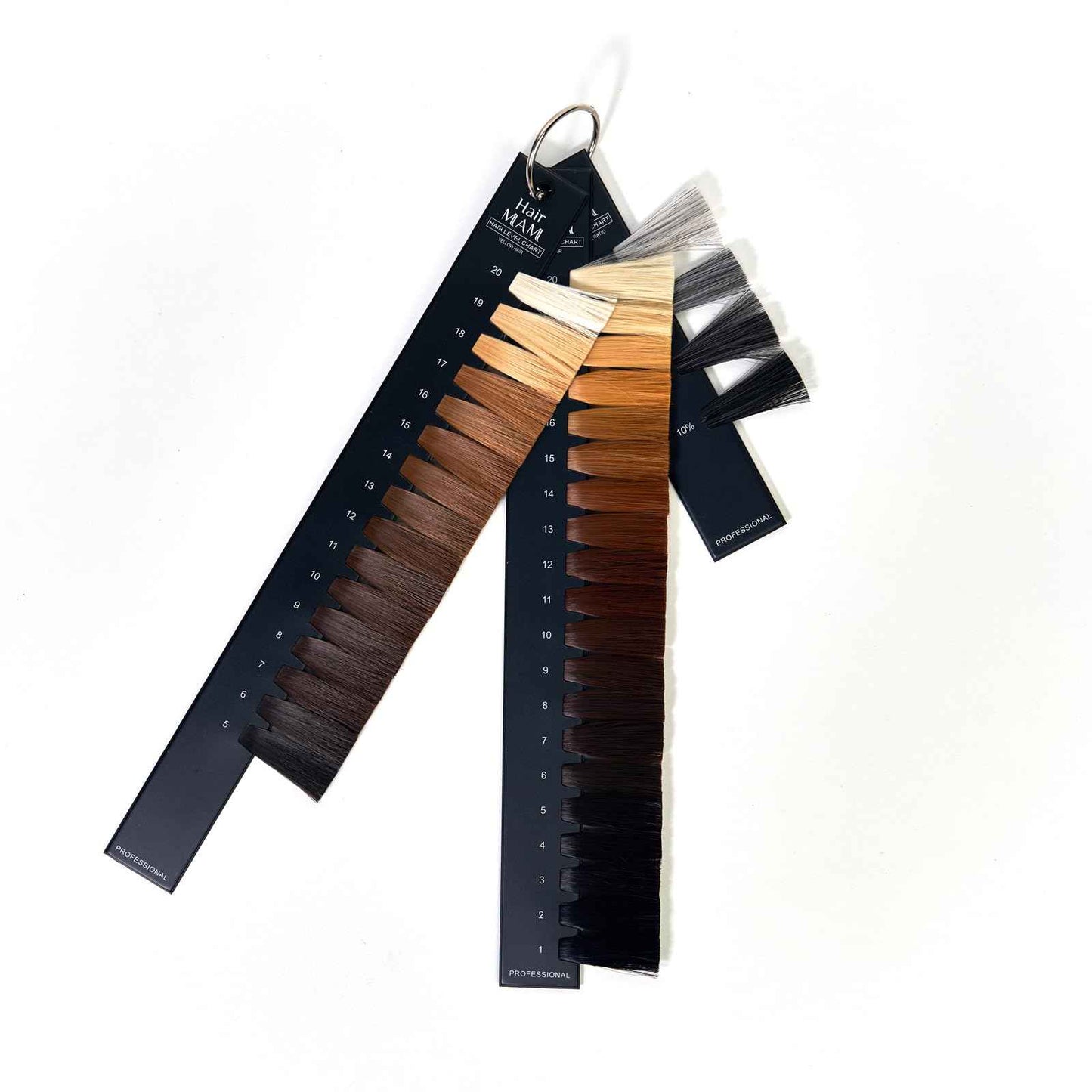 Hair Level Scale Chart Set Checking Brightness For Hair Salon and Hairdresser