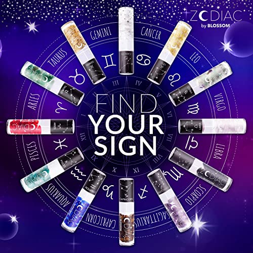 Zodiac Lip Gloss with Crystals - Vanilla Scented, Moisturizing