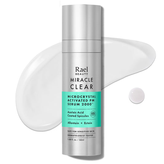 Rael Microcrystal Serum, Miracle Clear PM 2000 – Azelaic Acid for Face, Pore Minimizer, Hydration, Korean Skin Care (1.08 fl oz)