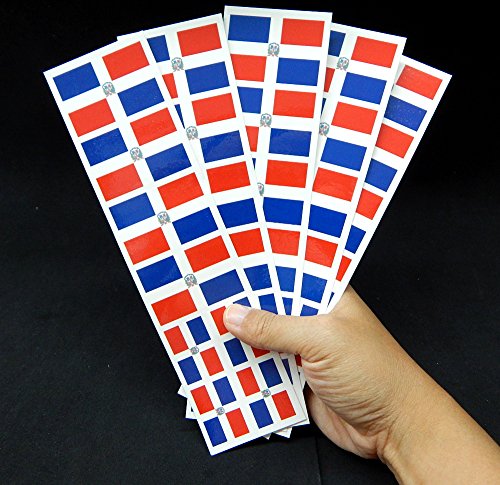 40 Dominican Republic Flag Temporary Tattoos