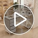 Professional Nail Desk 47.2" with Dust Collector & Outlet