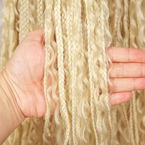 #613 Blonde Human Braiding Hair Deep Wave Bulk 22 22 22 Inch Human Hair Weave 3 Bundle Unprocessed Brazilian Virgin Hair Honey Blonde Deep Curly Braiding Hair Extensions 50 Grams/Bundle