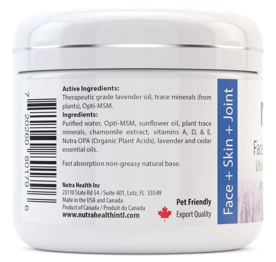 Nutra Health Face, Skin & Joint Ultra Relief Cream 4 oz (120ml) Jar