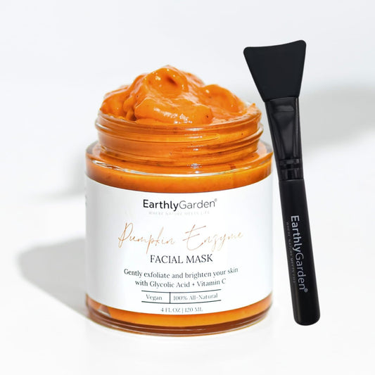 EarthlyGarden Pumpkin Enzyme Face Mask Skincare, Vegan, Anti-Aging, 4 oz. (Set of 2)