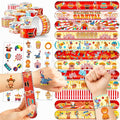 Carnival Party Favors Set - 72 Pieces Slap Bracelets & Temporary Tattoos