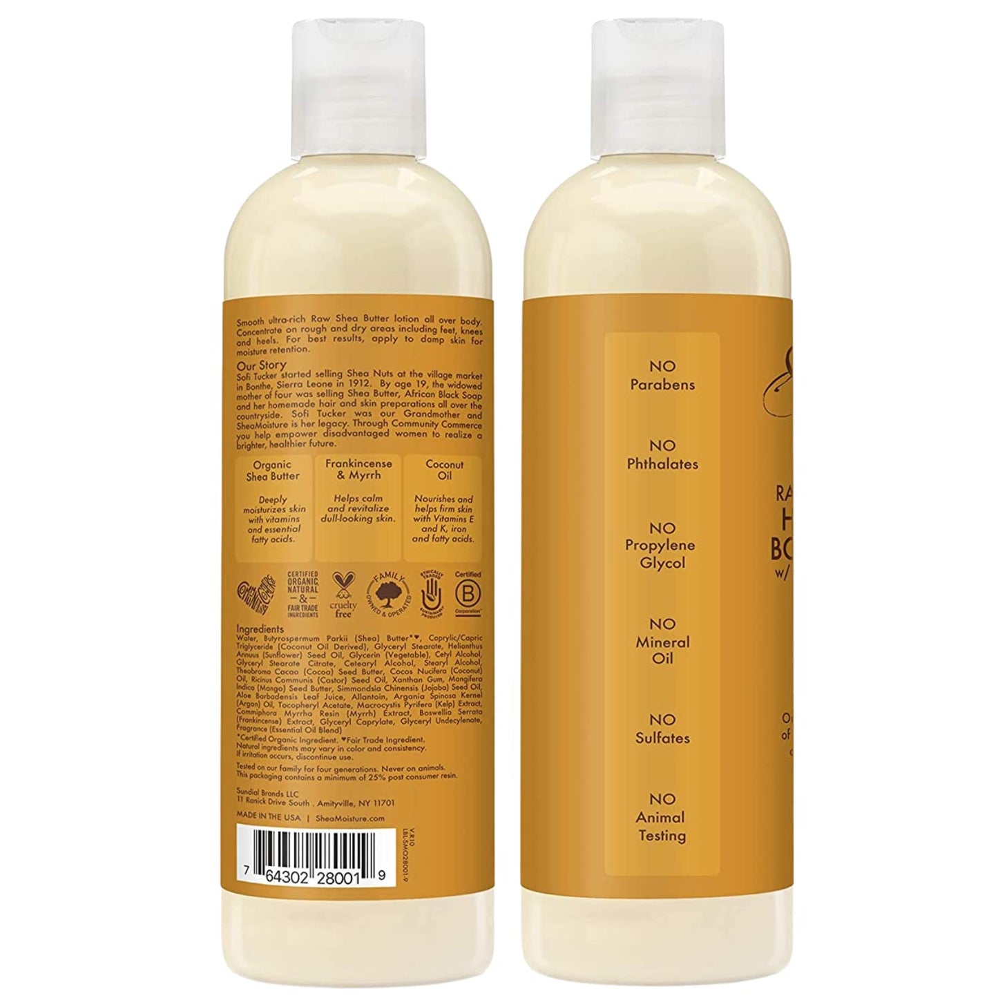 Shea Moisture Lotion with Raw Shea Butter - Body Lotion with Frankincense, Shea Butter Lotion with Myrrh, Dry Skin Relief Shea Moisture Body Lotion, 13 Fl Oz Ea (Pack of 2)