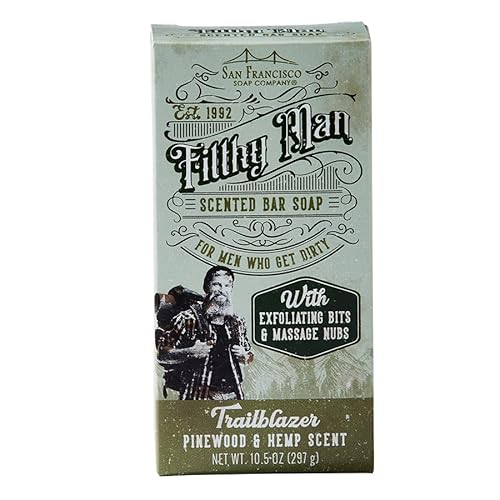 San Francisco Soap Company Filthy Man Scented Bar Soap (Trailblazer Pinewood and Hemp)