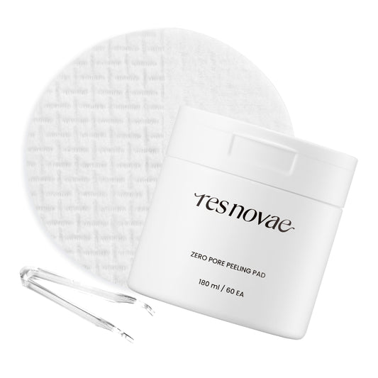 res novae Peeling Toner Pad – 60 Pads – Blackhead & Whitehead Removal, Pore Minimizing, Oil Control, Gentle PHA Exfoliation for Sensitive Skin